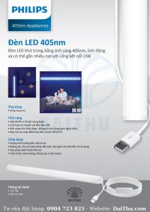 Hình thực tế Đèn Led khử trùng Philips ánh sáng 405nm UV ánh sáng diệt 99.9% vi khuẩn - công suất 5W - Dai Thu Company