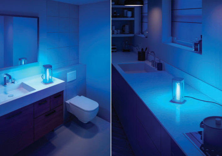 Sử dụng đèn bàn UVC Philips cho khu vực nhà bếp - phòng vệ sinh khử sạch vi rút vi khuẩn