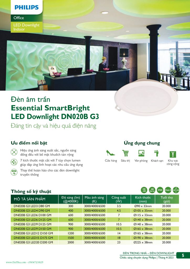Catalogue-Den-LED-Philips-DaiThuCom-2021-Dowlight-Am-Tran-G3-Page5
