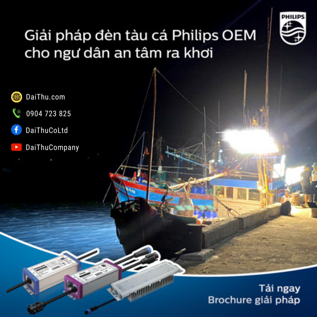 Giải pháp đèn LED tàu cá OEM PHILIPS - Module Fortimo FastFlex IP66 và Philips Xitanium Lite Programmable LED Drivers